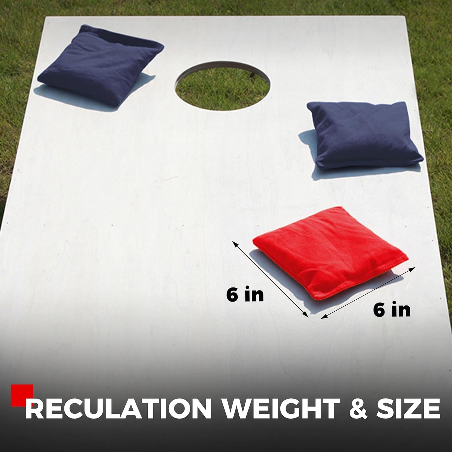 Sport Beats Cornhole Bags - Set of 8 Regulation Size & Weight with Convenient Carry Case