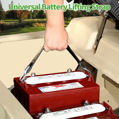 10L0L 2×Universal Battery Carrier Strap Lifting Strap for Yamaha EZGO Club Car, Secure and Efficient Battery Lifting and Removal Tool