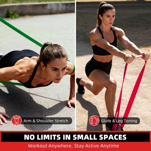 GymCope Pull Up Resistance Bands Set (3/4/5 Pack), Heavy Duty Exercise Bands for Men & Women, 5-120 lbs, Resistance Bands for Pull Up Assist, Strength Training, Stretching, Home & Gym Workout