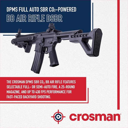 DPMS Full Auto BB Air Gun - CO2-Powered with Dual Action Capability for Enhanced Shooting Experience