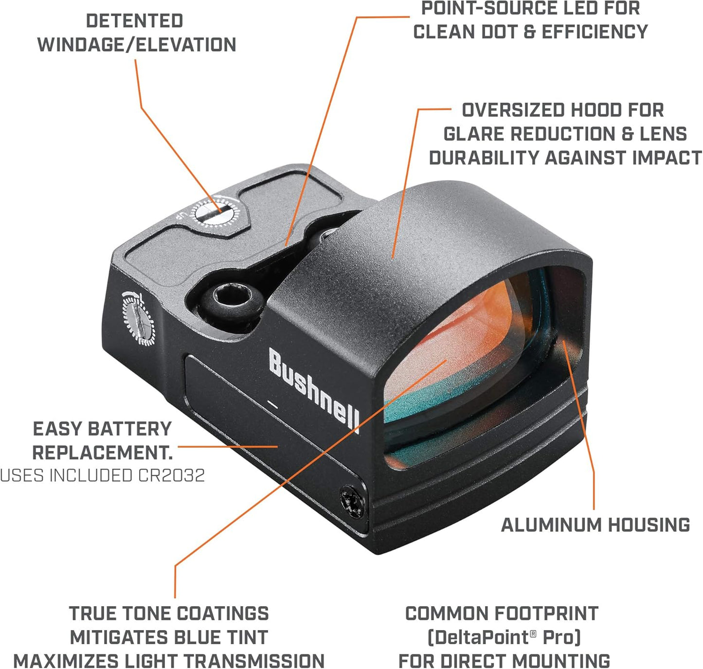 RXS-100 Black Reflex Sight - Weaver/PIC Mount Compatibility | 1X25mm Precision Optics