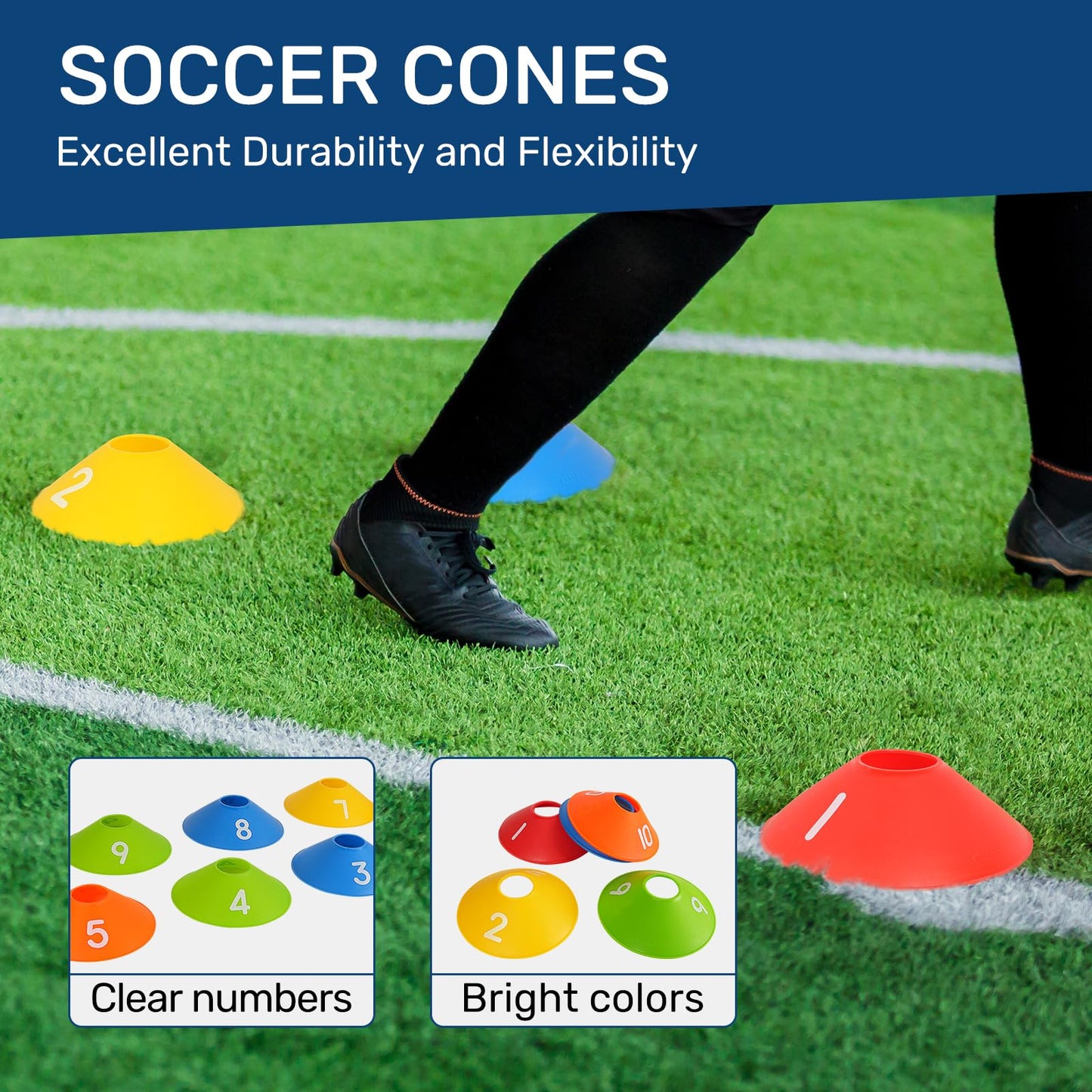 sapsisel Soccer Training Equipment,Agility Training Equipment Set, Speed Football Training Equipment with 20ft Agility Ladder, 10 Soccer Cones