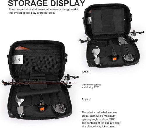 Mardingtop Tactical Molle Utility Pouch - Small EDC Tool Organizer Bag in Durable 600D Cordura
