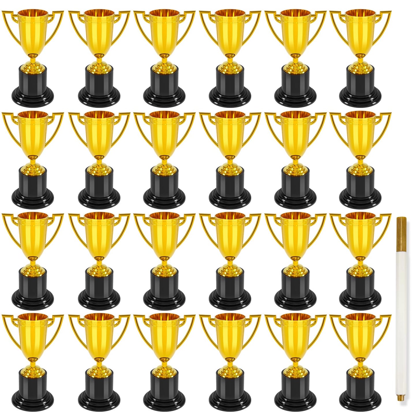 COJOSQC 4 inch mini Trophies, 24 PCS Trophies for Kindergarten Graduation, Bowling tournaments, Basketball Games, Kids Soccer Awards, Must Have Football Party Favors, Plastic Trophy.