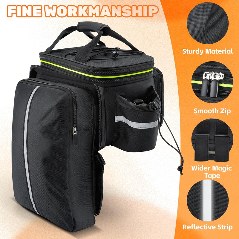 35L Panniers Bike Bags Double Side Bike Saddle Bag, Waterproof Bikes Panniers Bag Shoulder Bags with Rain Cover for Riding, Multi-Function Bicycle Bag Rear Trunk Panniers Cycling Accessories