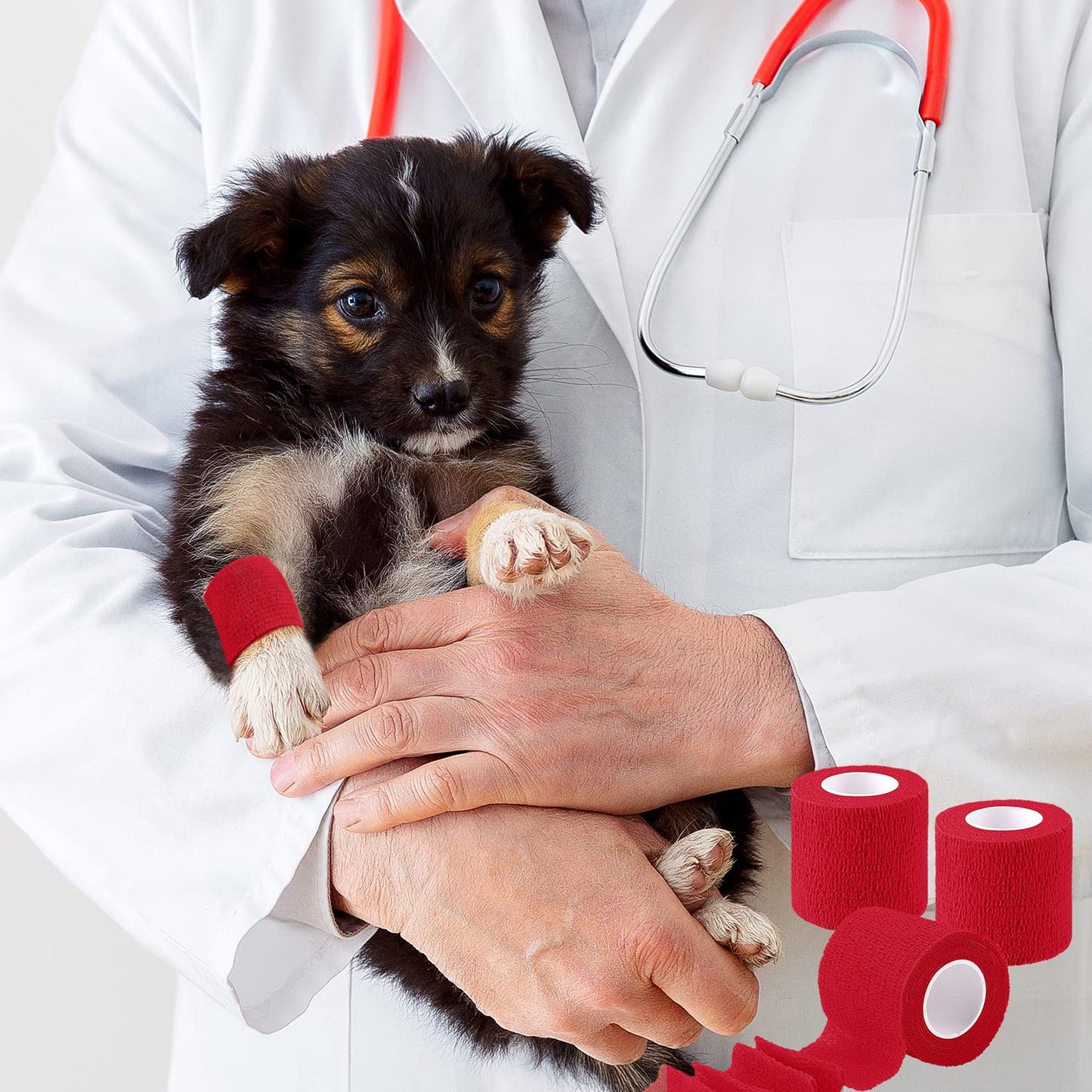 BQTQ 60 Rolls Self Adhesive Bandage Wrap 2 Inch Self Adherent Wrap Self Stick Bandages Wound Tape Stretch Bandage for Wrist Ankle Swelling Sprains(Rich Color)