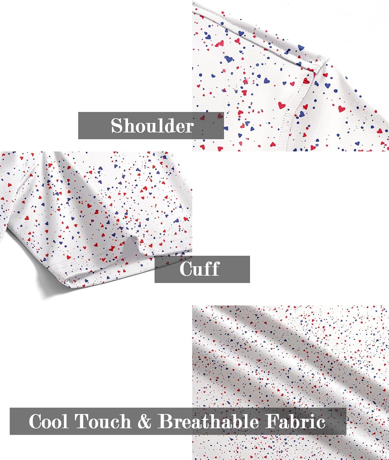 ZITY Men's Golf Shirt - Short Sleeve Moisture-Wicking Polo with Stylish Print Patterns | Casual Comfort