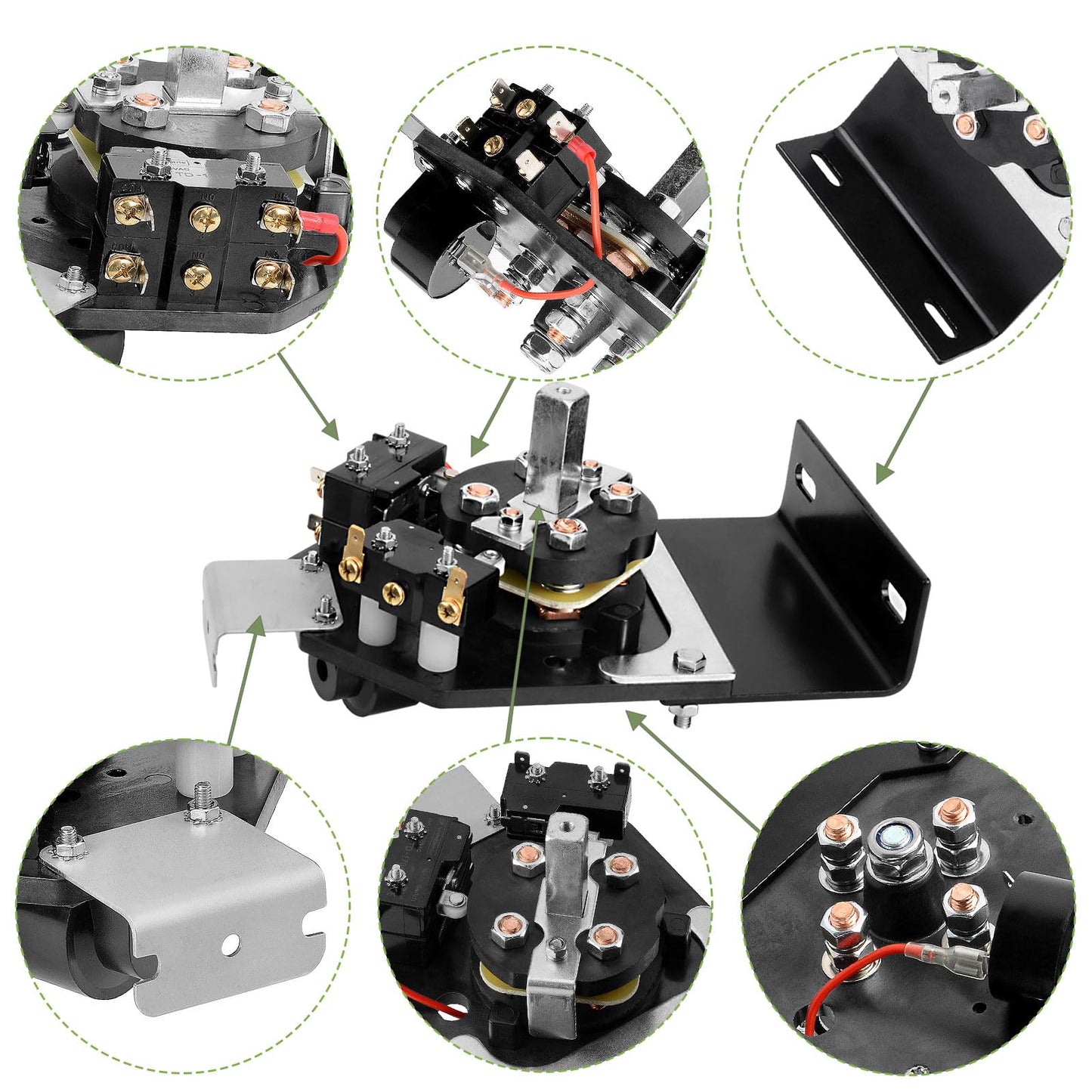 AIPSET 36V Golf Cart Forward and Reverse Switch Assembly, Compatible with EZGO Marathon 1989-1994.5 Golf Carts, Replaces OEM# 25396-G2, 25259-G2, 21744-G1