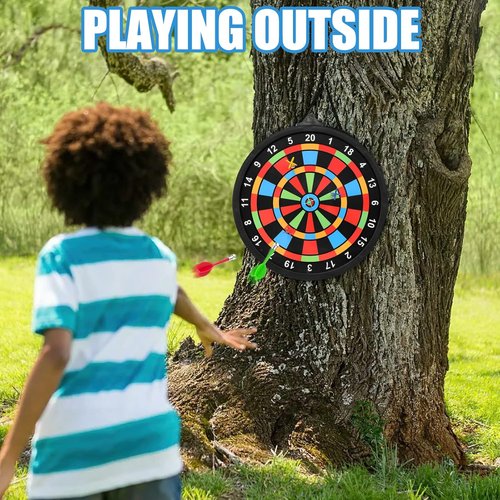 Magnetic Dart Board by [Brand Name] - Safe Indoor/Outdoor Game with 12 Darts | Perfect Gift for Kids Ages 8-14