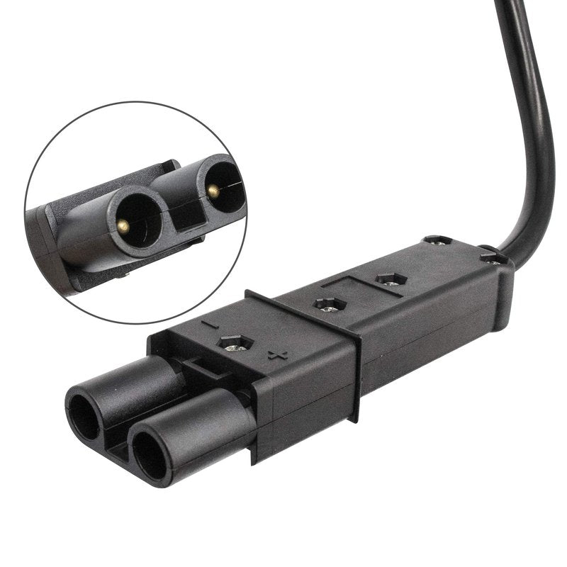 CLUBRALLY 48V MAC DC Charger Plug with 130in DC Cord Kit JR1-H235A-00+JR1-H6181-02-00 Powerwise Receptacle with Wires Applicable to Electric G19/G22