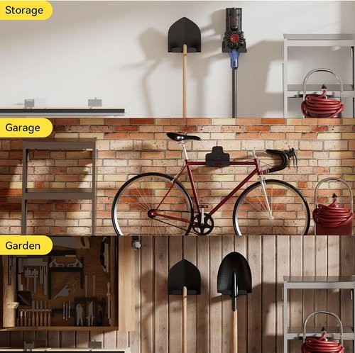 JNIHEEP Garage Organizer - Wall-Mounted Trimmer Rack for Garden Power Tools | Holds Weed Whackers & Hedge Trimmers
