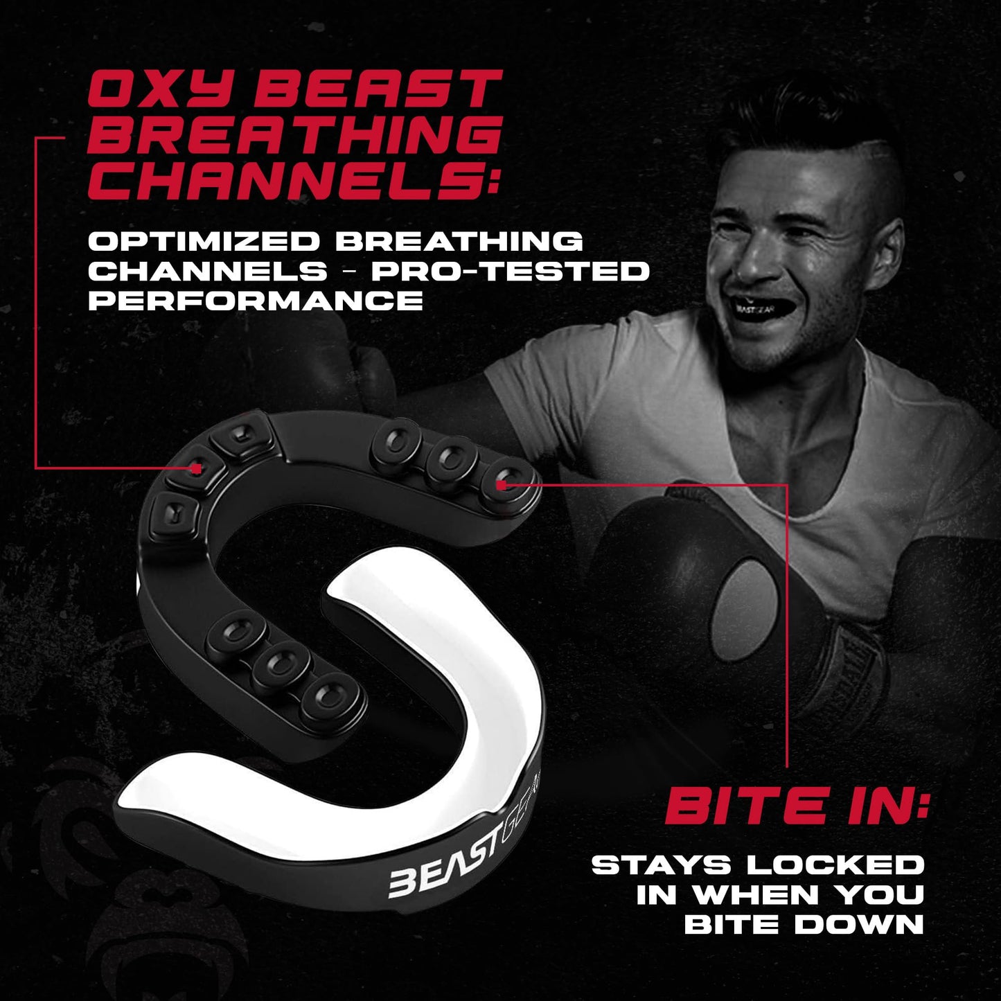 Beast Gear Sports Mouth Guard - Adult and Youth Gum Shield for Boxing, Football, Lacrosse, Basketball, Rugby, MMA - Mouthguard Sports Accessories for Men, Women & Kids