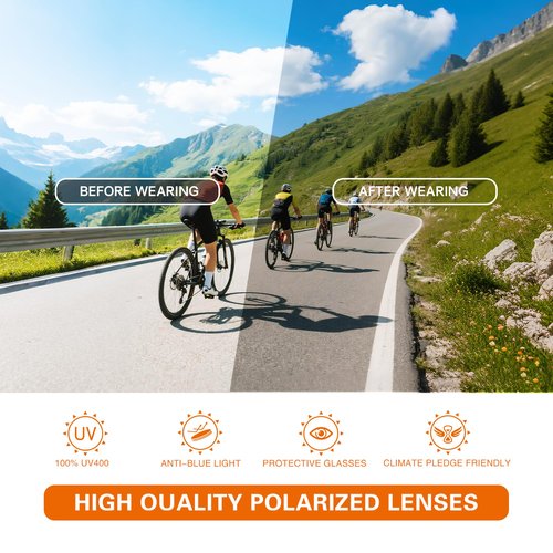 suoso Polarized Sports Sunglasses for Men: UV400 Protection Wrap Around Women Sun Glasses for Fishing Golf Running