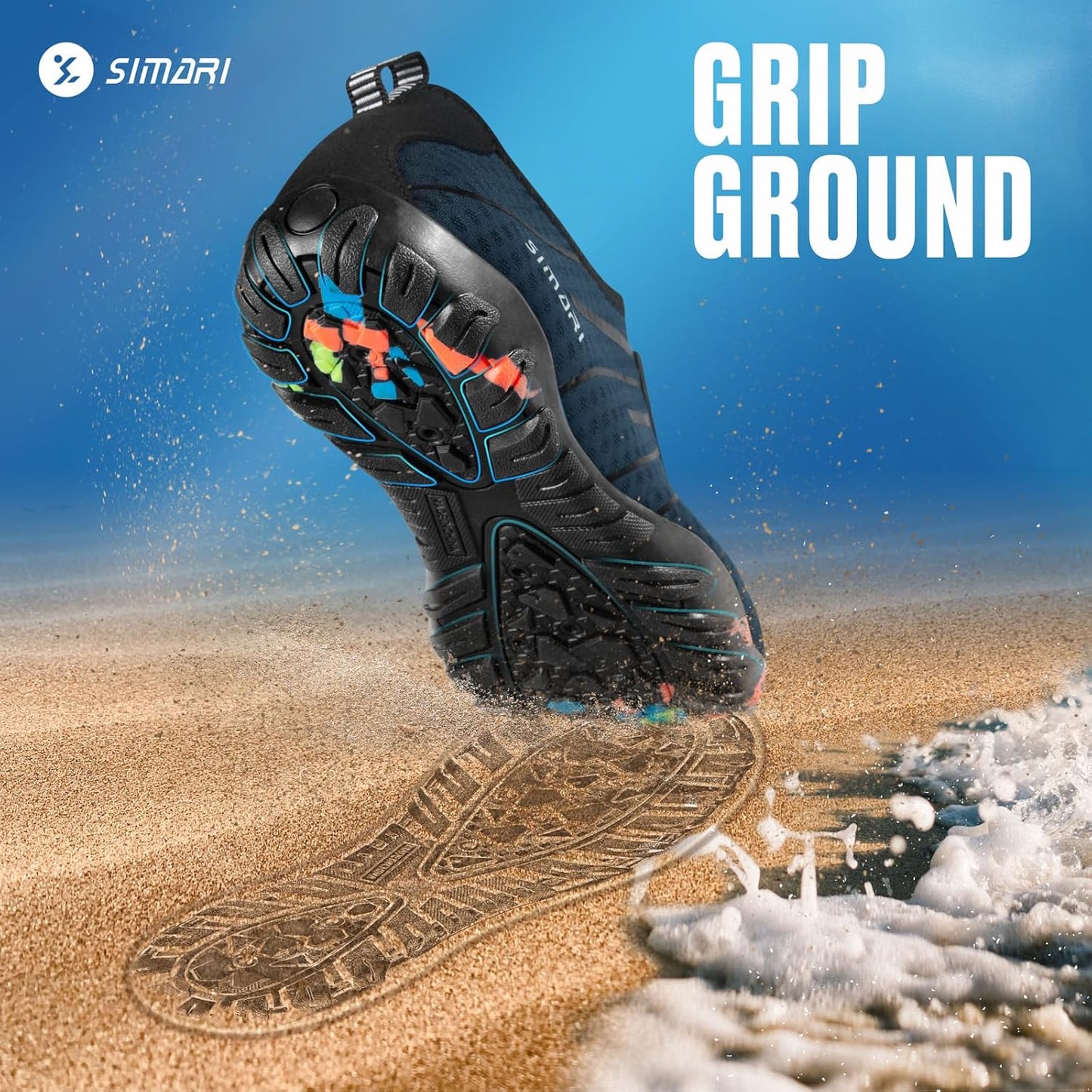 SIMARI Water Shoes - Quick-Dry Barefoot Aqua Socks for Swimming, Surfing & Beach Sports | Non-Slip Design