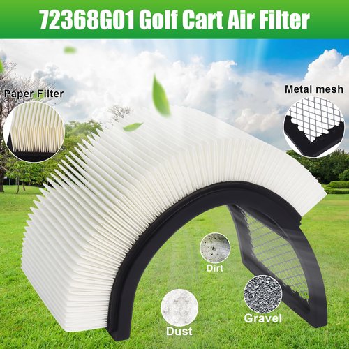 Podoy Golf Cart Tune Up Kit Compatible with EZGO TXT Medalist 4 Cycle 295cc/350cc 1994-2005 with 72368G01 Air Filter 26591G01 Oil Filter AM116304 Fuel Filter Spark Plug