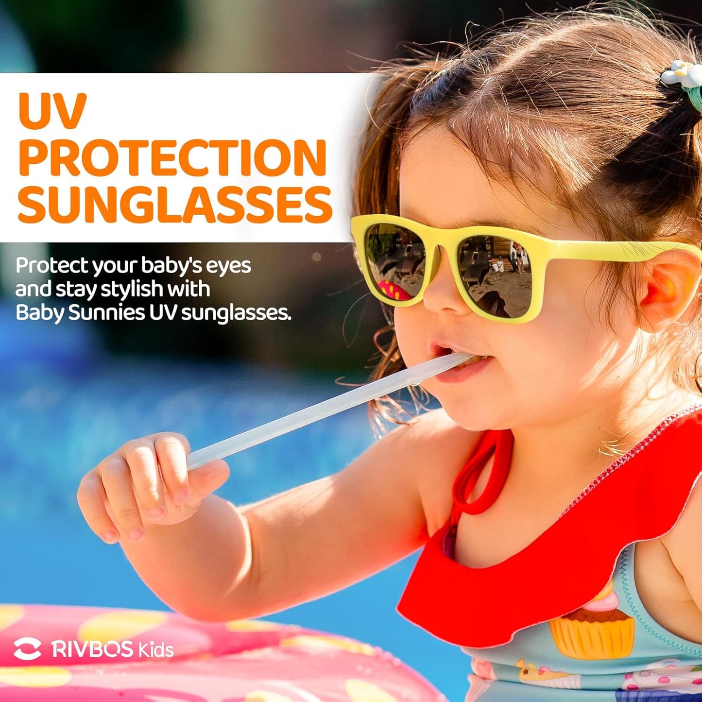RIVBOS Baby Sunglasses - UV400 Polarized Protection for Toddlers & Infants (0-24 Months)