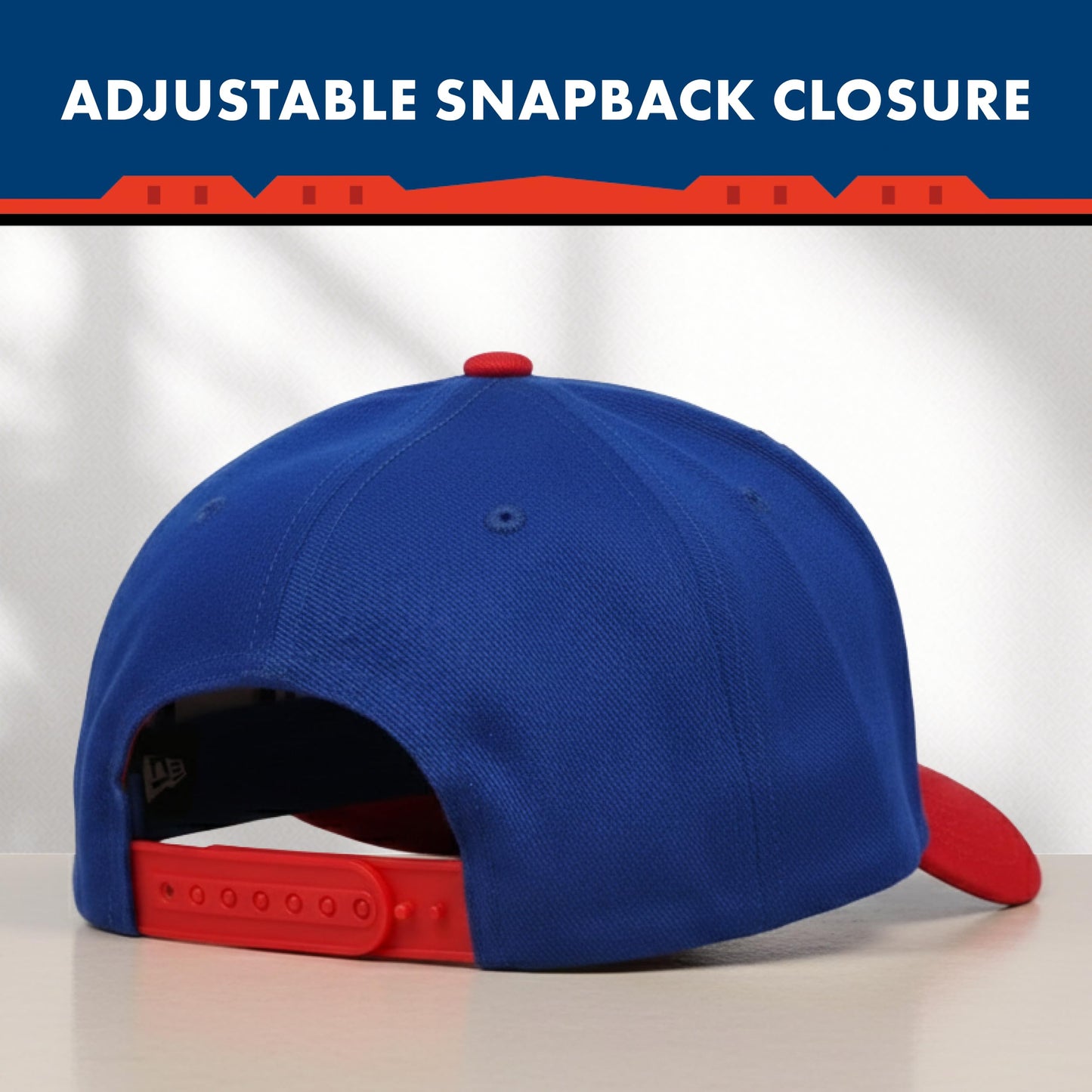 DC Comics Superman Baseball Cap, Adult Adjustable Snapback Hat with Flat Brim for Men and Women, Embroidered Logo, Navy, One Size