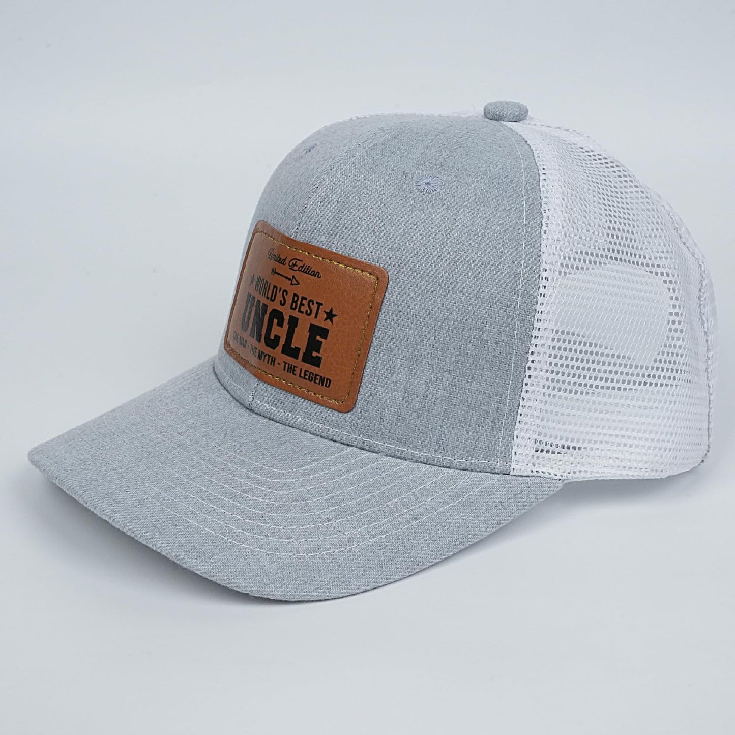 Best Uncle Ever Hat, Uncle Gifts Christmas Fathers Day Birthday from Niece Nephew, Trucker Grey Baseball Cap