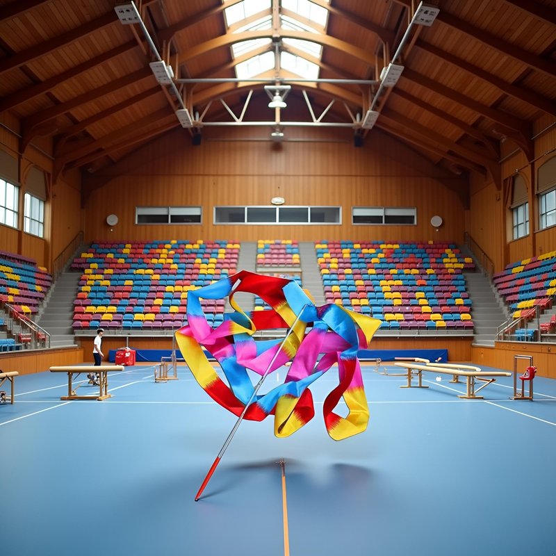 Zhuluck Multicolour Multicolour Gym Dance Ribbon Rhythmic Art Gymnastic Streamer Twirling Rod Stick Other Sports Gymnastics Training Equipment Gymnastics Other Sports