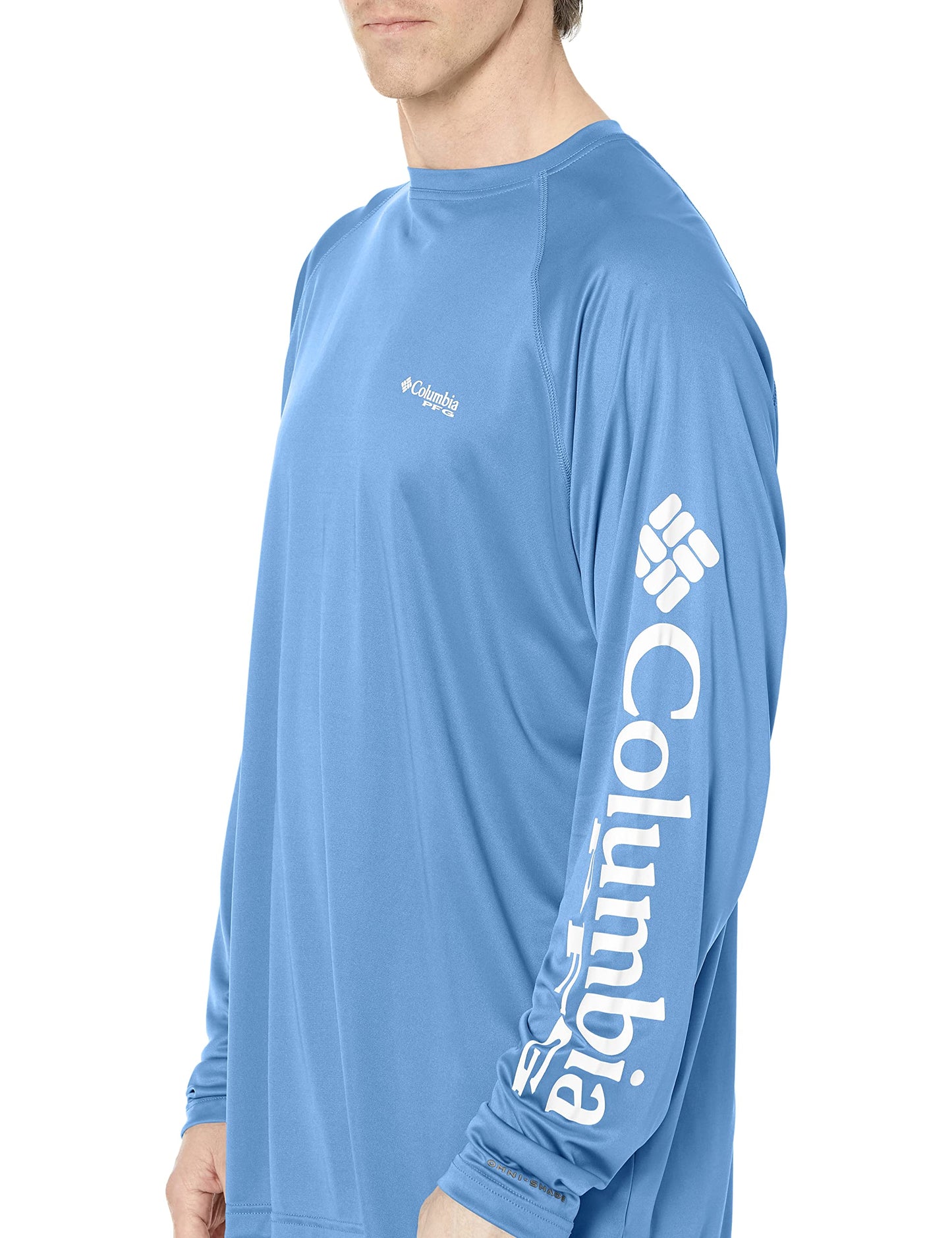 Columbia Men's PFG Terminal Tackle Long Sleeve Fishing Shirt, White Cap/White Logo, 5X Tall