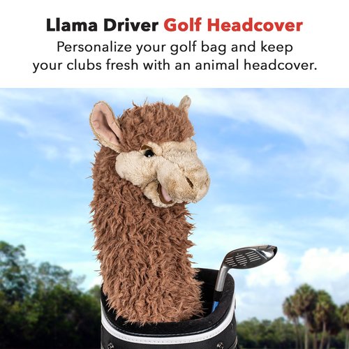 Daphne's Headcovers Llama Driver Headcover | Premium Driver Headcovers | Funny Golf Club Covers | Stylish Protection for Your Clubs | Men's Golf Gear | Driver Headcover for Men and Women