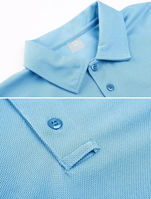 MAGCOMSEN Men's Quick Dry Tactical Polo Shirt - Performance Short Sleeve Golf Jersey, Stylish & Comfortable