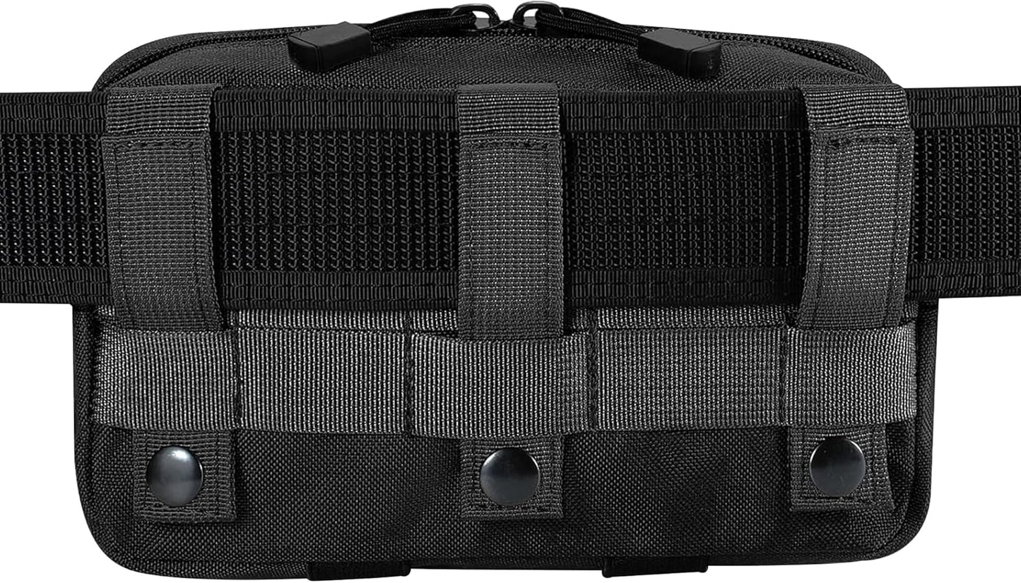 Skiennix Tactical Molle Admin Pouch - Multi-Purpose Tool Bag with US Flag Patch & Keychain