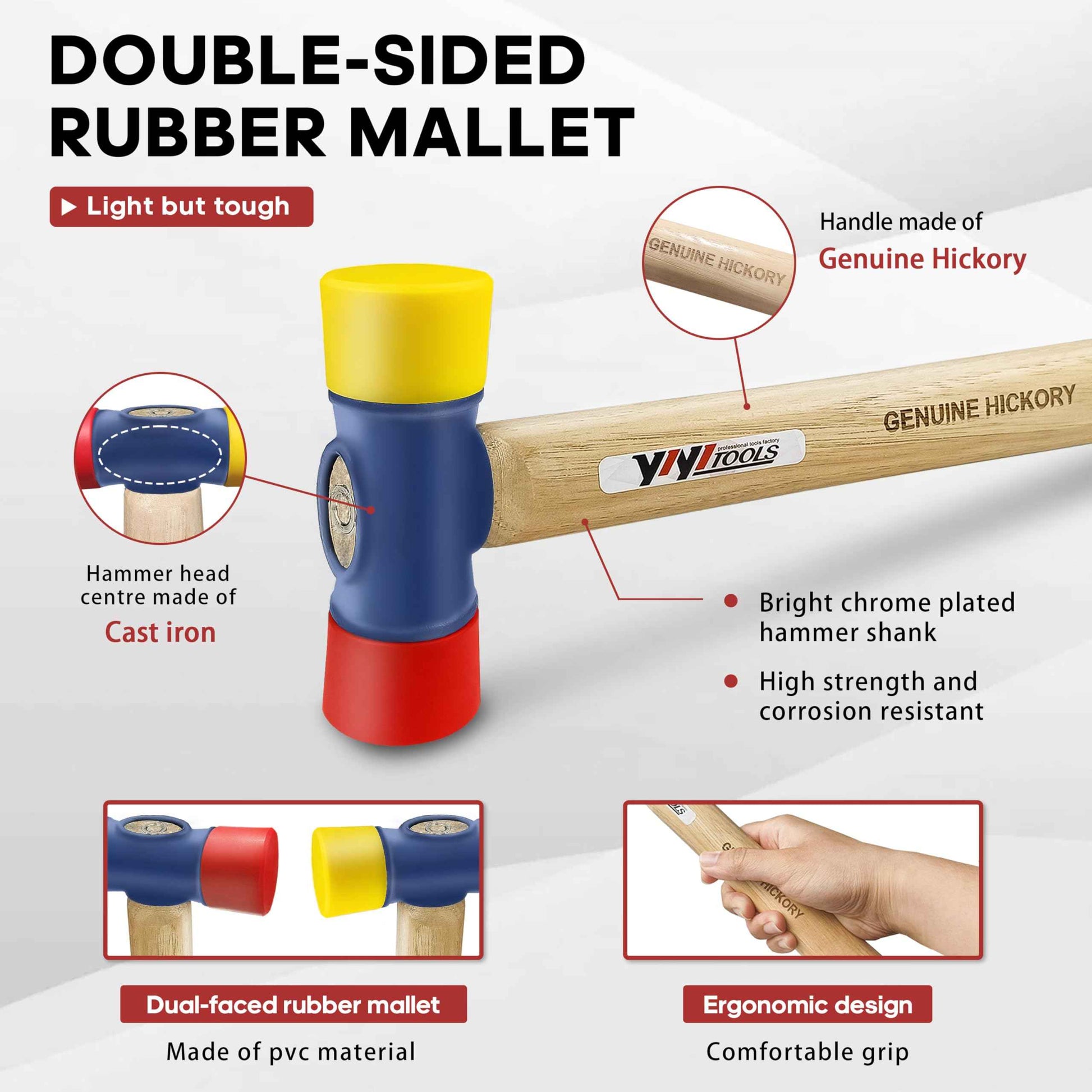 YIYITOOLS 43Pcs Laminate Wood Flooring Installation Kit,LVP Installation Kit,Vinyl Flooring Tools with 40Pcs Spacers,Double-Faced Rubber Mallet,Tapping Block,HeavyDuty Pull Bar,Laminate Flooring Tools