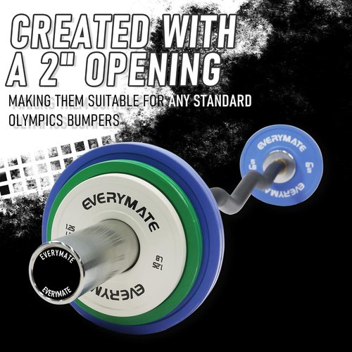 EVERYMATE Fractional Weight Plates Set - 1.25LB, 2.5LB, 5LB Olympic Bumper Plates for Strength Training