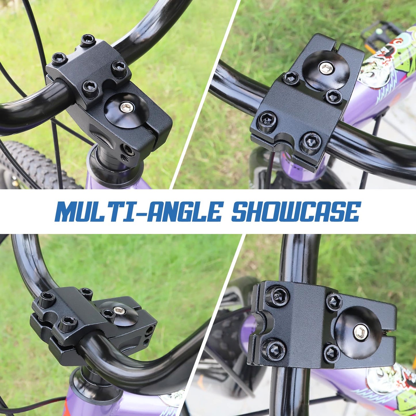 MAKELEN Bike Stem for BMX Bike Aluminum Alloy Fixed Gear Bicycle Stem Matte Black
