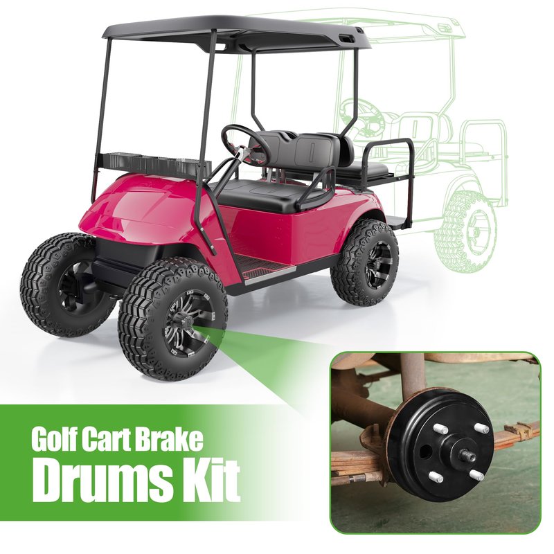 10L0L Golf Cart Brake Shoes,Brake Pads and Bendex Drum Brake Spring Kit for Yamaha 1993-Up G14, G16, G19-G22 and 1996-Up TXT/ST350/Workhorse/Medalist 1997 UP OEM 27943G01 27945G01 70794G01 70795G01