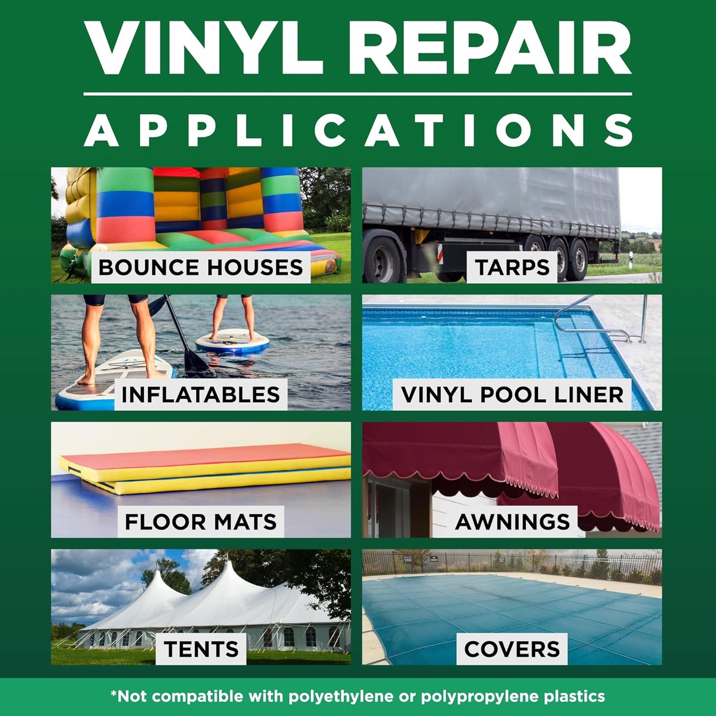 RH Adhesives HH-66 Vinyl Cement 16 oz - Waterproof Vinyl Adhesive for PVC & Vinyl Repair
