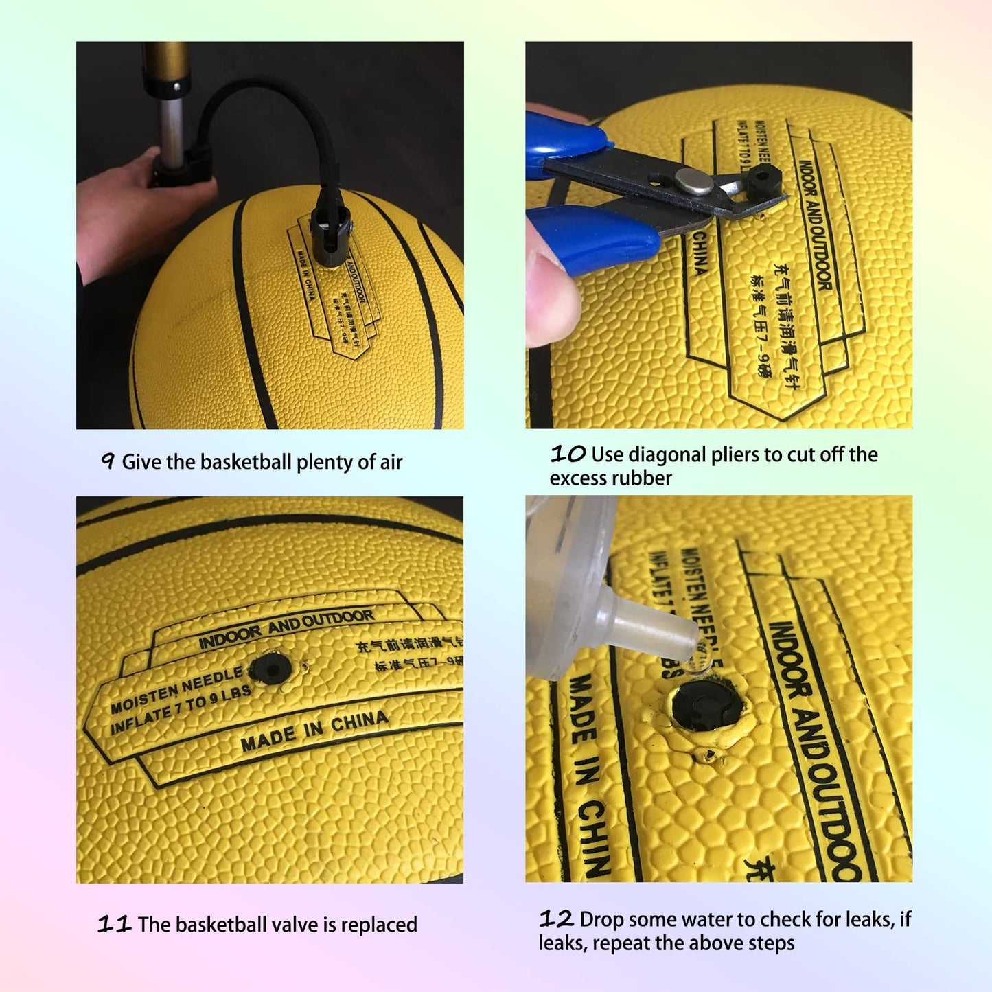 MINDCOLLISION Basketball Valve Replacement Valve, Sports Ball Leak Repair Kit, Sports Ball Doctor, White and Black Valve, Suitable for Basketball, Football, Volleyball,Package 2