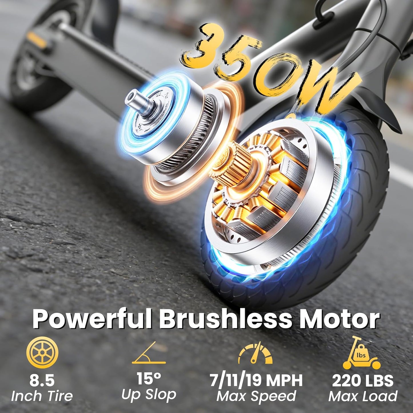 WERHY Electric Scooter - 500W Motor, 22MPH Speed, 25-Mile Range | Foldable E-Scooter for Teens & Adults