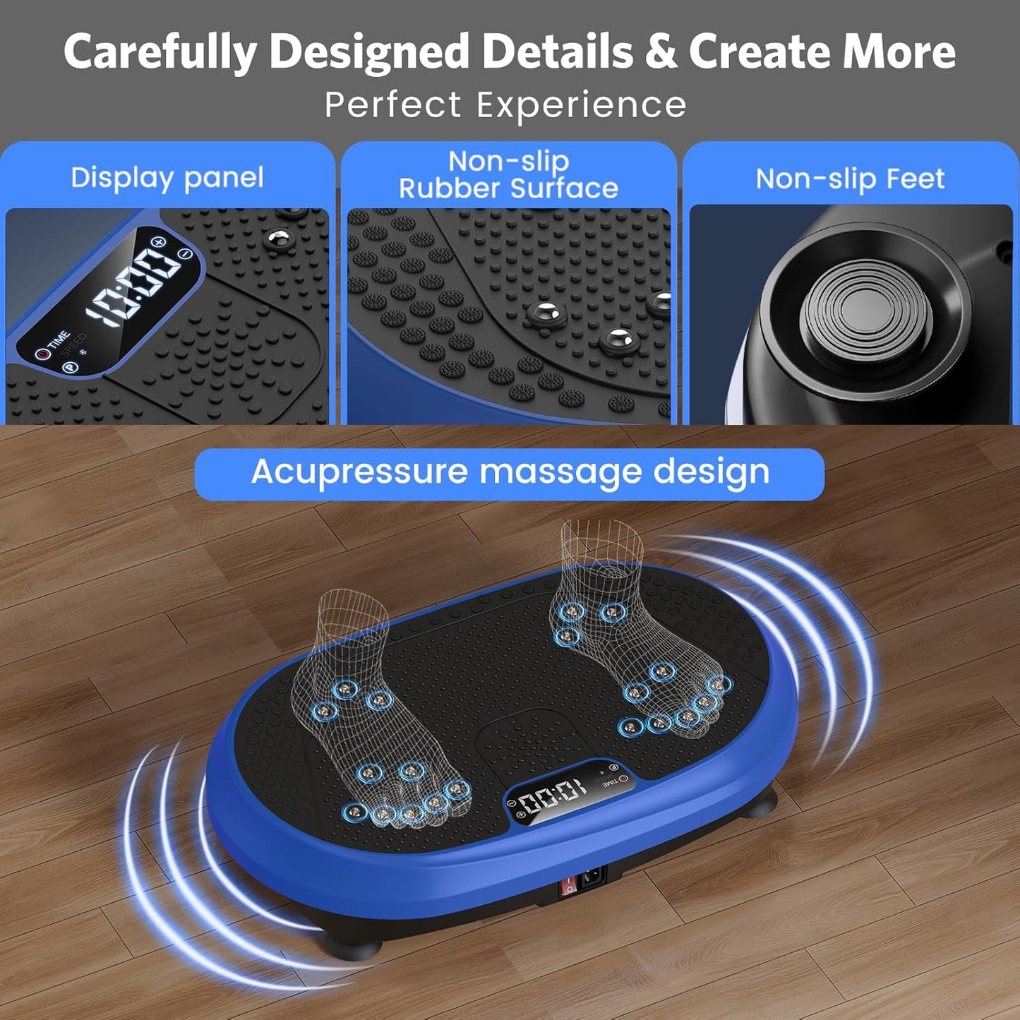Skiennix Vibration Plate - Full Body Shaker Machine for Lymphatic Drainage | Bluetooth Fitness Platform