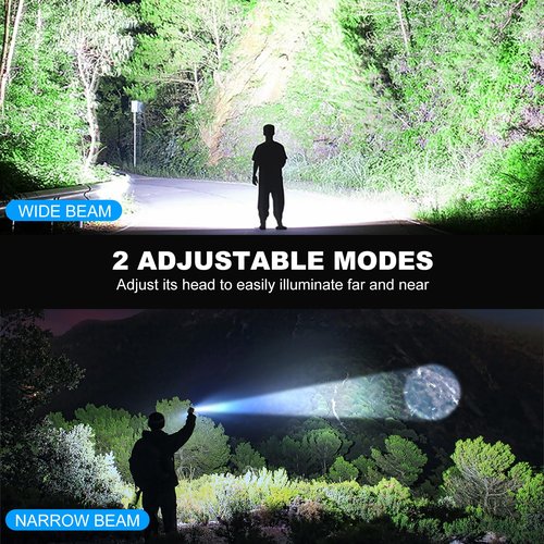 Kmivo Rechargeable Led Flashlight High Lumens - 99,000lm Bright Powerful Flash Light with 5 Modes, Waterproof Handheld Linterna for Home, Camping(3 Packs)