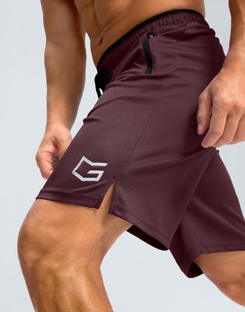 G Gradual Men's Athletic Gym Shorts - Quick Dry Lightweight Basketball Shorts with Zipper Pockets | 9"/11" Sizes