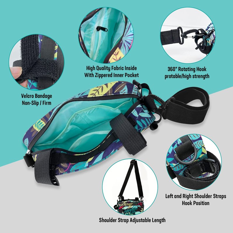 YEEGO DIRECT Handlebar Bag for Bicycles, Bike Bag Multifunctional Water-resistant Scooter Crossbag Handbag Slant Across Front,Bike Frame Accessories (Green)