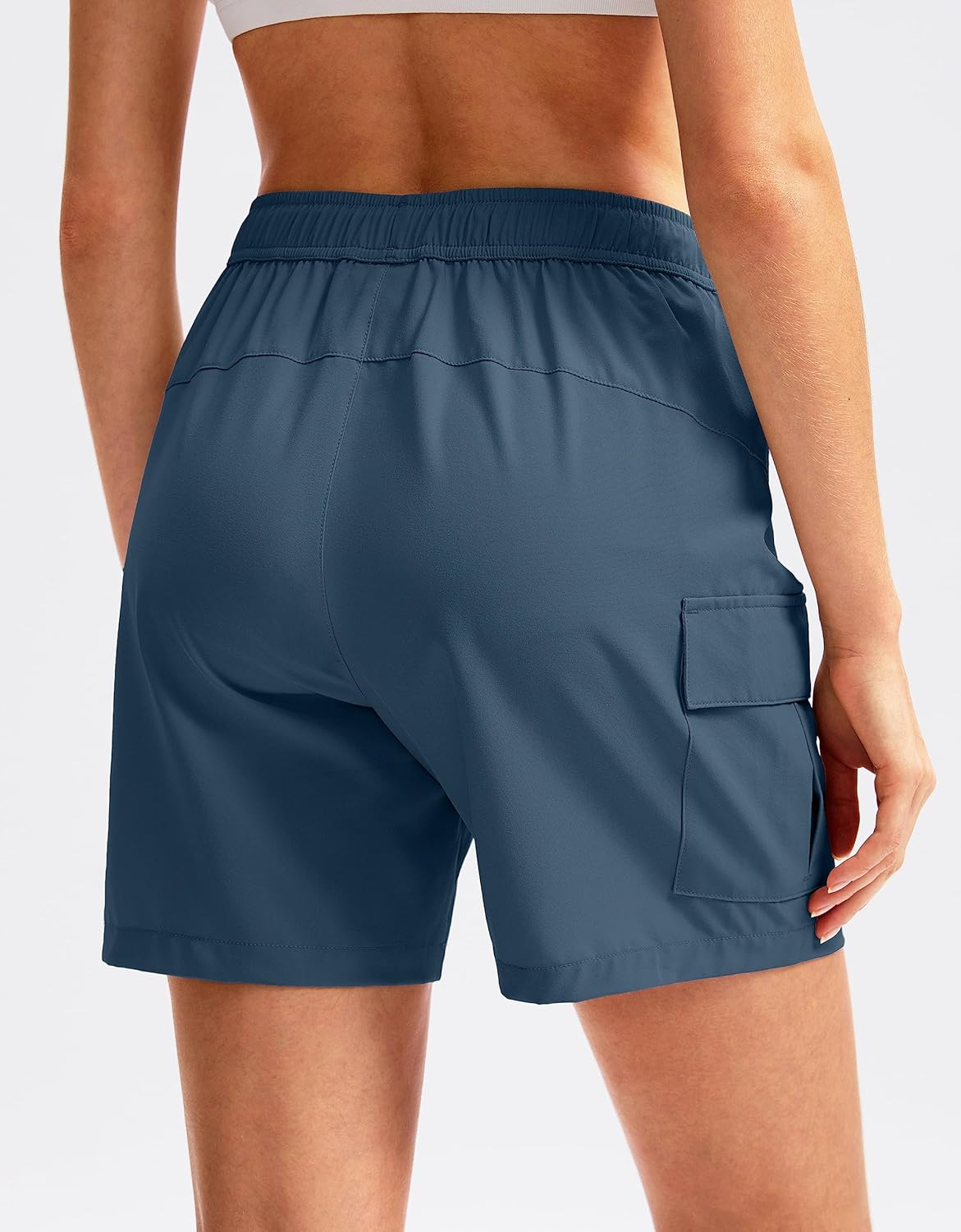 SANTINY Women's Hiking Cargo Shorts - Quick Dry Lightweight Athletic Shorts with Zipper Pockets | 5''/7''/9'' Sizes