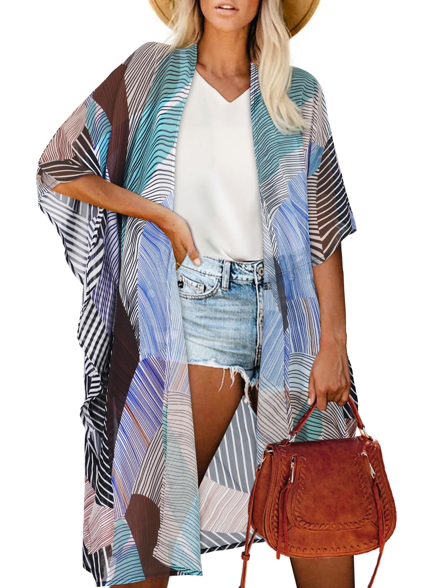 Women Kimono Beach Coverups Summer Bathing Suits Cover Up Cardigan Swimwear