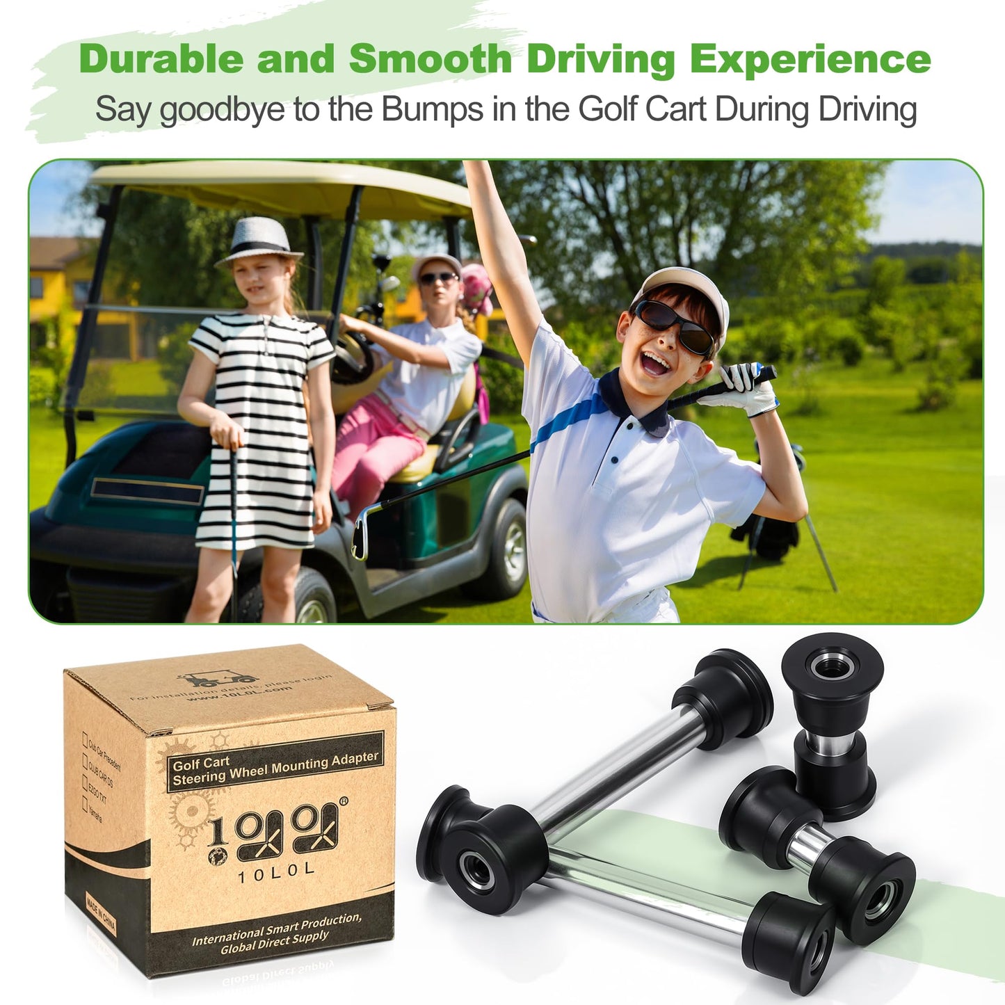 9.99WORLD MALL Front Spring and Upper Control Arm Bushing Kit 102289901 for Club Car Precedent 2004-up Electric & Gas, Replacement Parts OEM # 102287701 102287601 102956201