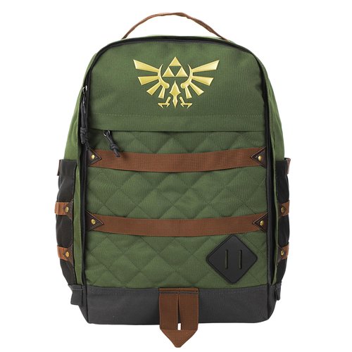 Bioworld The Legend Of Zelda Hyrule Crest 17" Green adult Backpack
