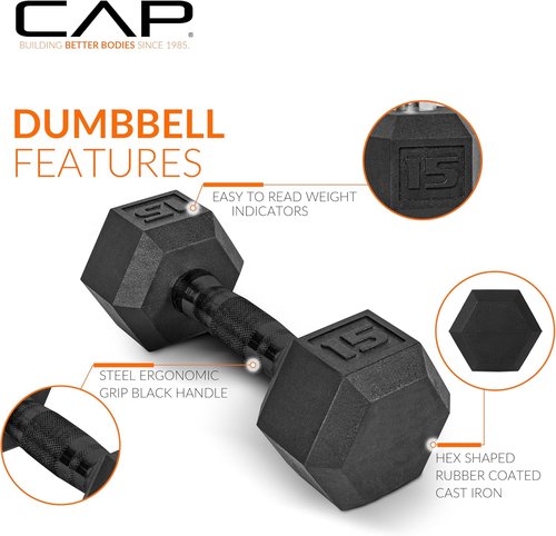 CAP Barbell Dumbbell Weight Set with Vertical Rack - Choose 100 lb, 150 lb, or 210 lb Options
