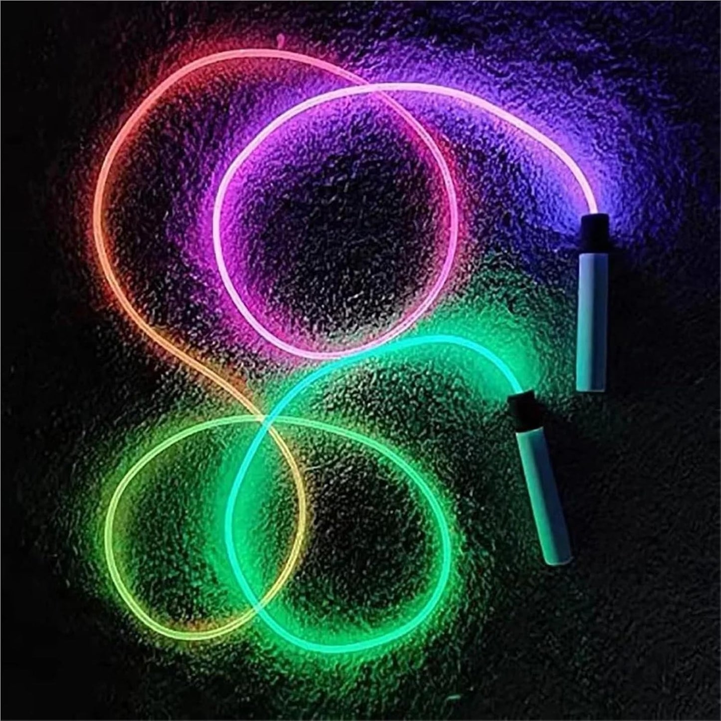 Skiennix LED Night Glow Jump Rope - Adjustable Skipping Rope for Adults | Portable Fitness Equipment