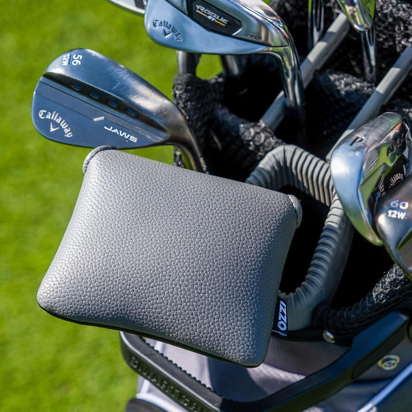 Izzo Golf Premium Mallet Putter Covers - Gray/Black