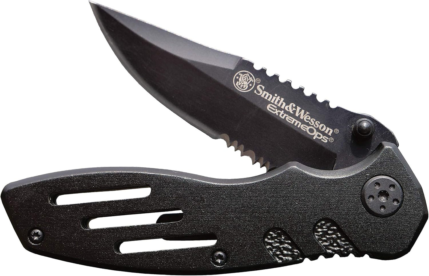 Smith & Wesson Folding Knife - Extreme Ops SWA24S 7.1in Stainless Steel with 3.1in Serrated Blade
