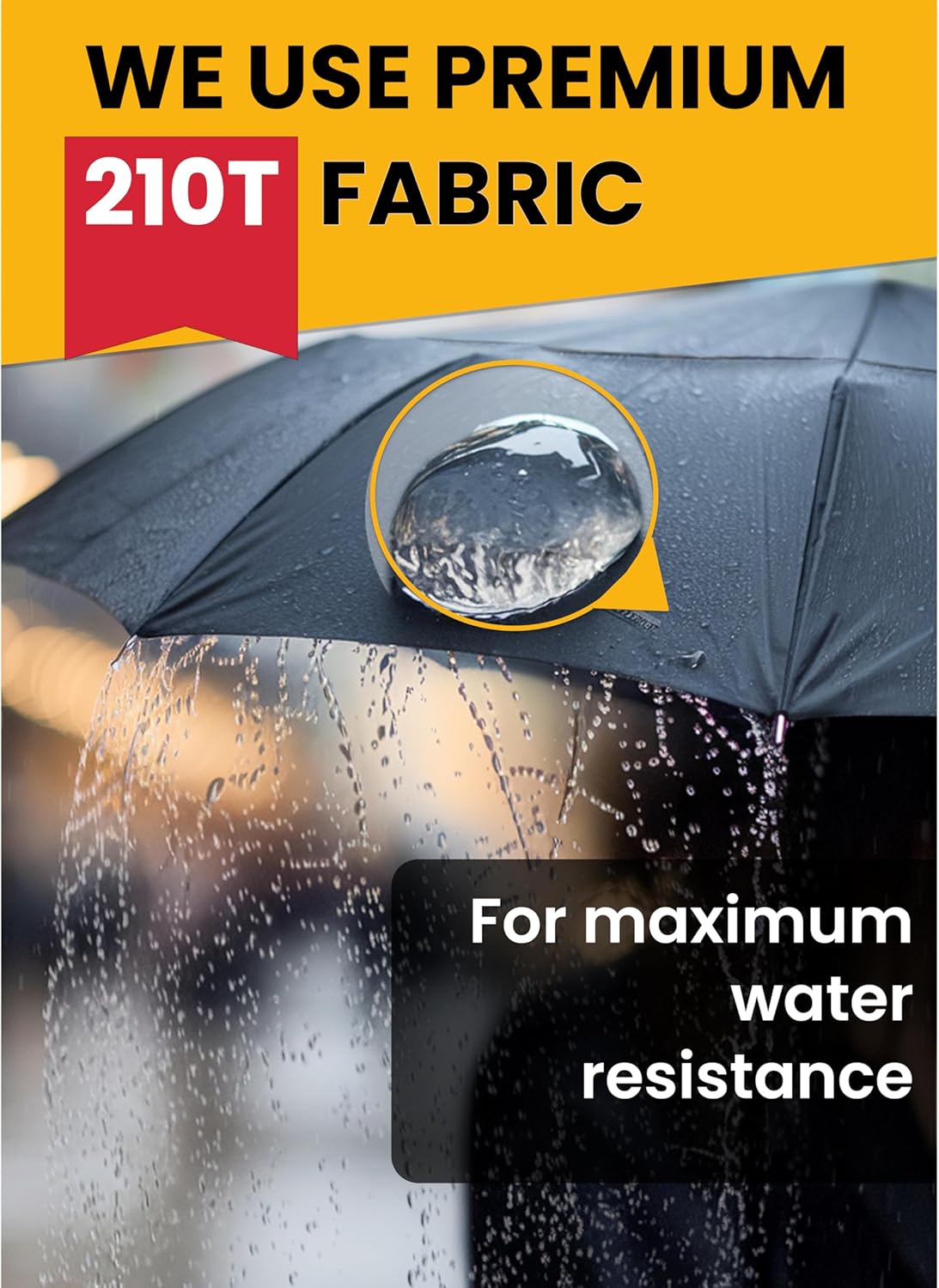 Raintrend Windproof Travel Umbrella - Automatic +10% Bigger Canopy, Strong Frame, Compact & Portable for Men & Women