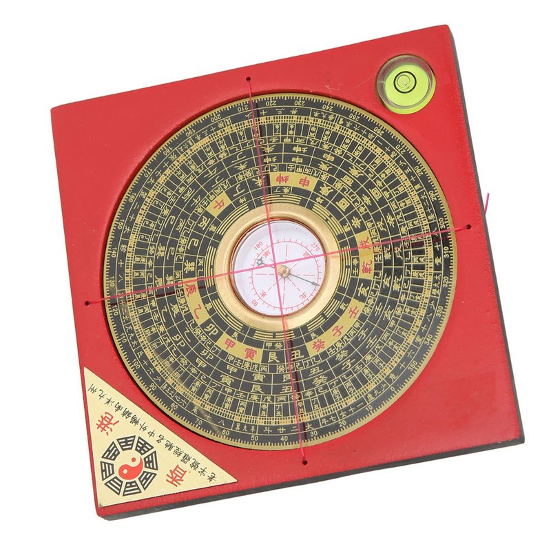 Miskall Feng Shui Compass, Chinese Feng Shui Luo Pan Tool Ancient Compass Good Luck Survey Geomantic Omen Exorcise Evil Spirits Geomantic