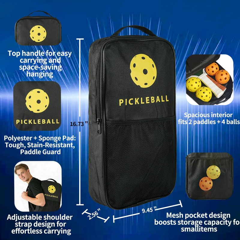 SUPEIMCO Pickleball Paddles (2 Pack) - T700 Carbon Fiber, Polypropylene Honeycomb Core,2cm Thick, 5.31" Extended Handle,8.1oz Medium Wt All Skill Levels