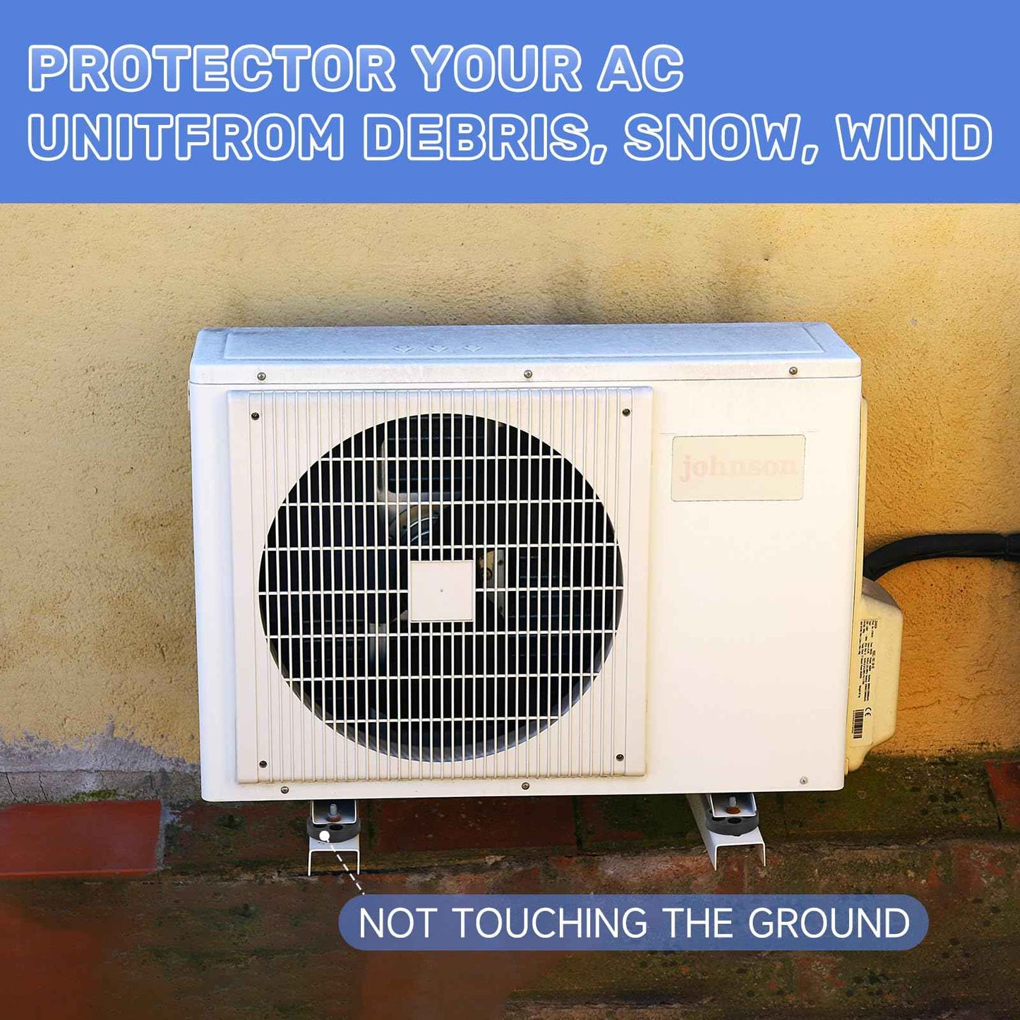 Mini Split Air Conditioner Wall Mounting Bracket, Heavy Duty Foldable Support Bracket for Outside AC Unit / Heat Pump Unit 7000-15000 BTU